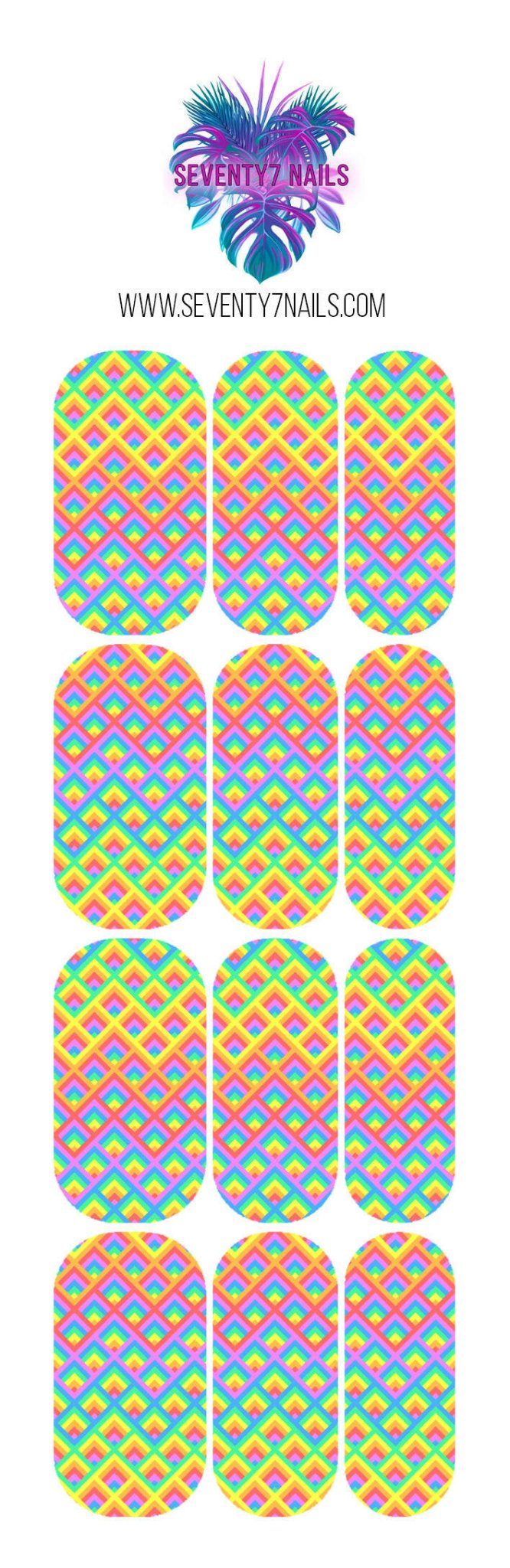 Waterslide Nail Decals - Fishnet - Seventy7 Nail Decals
