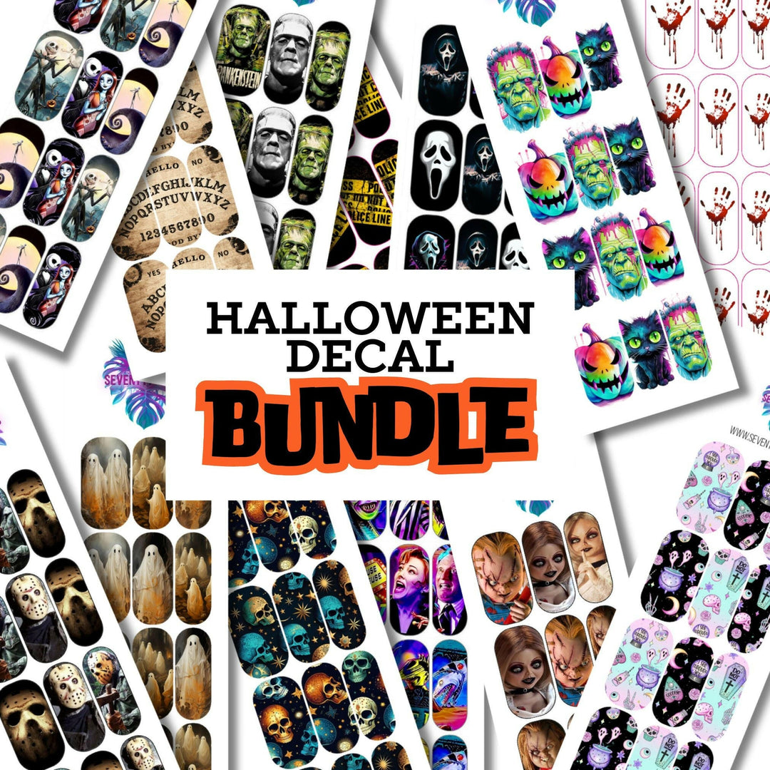 Waterslide Nail Decals - Halloween Decal Bundle - Seventy7 Nail Decals