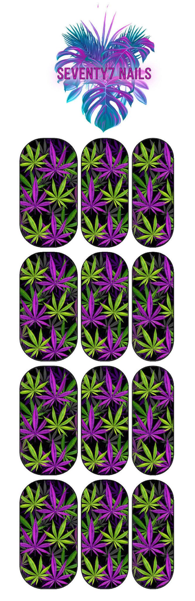 Waterslide Nail Decals - Mary Jane - Seventy7 Nail Decals