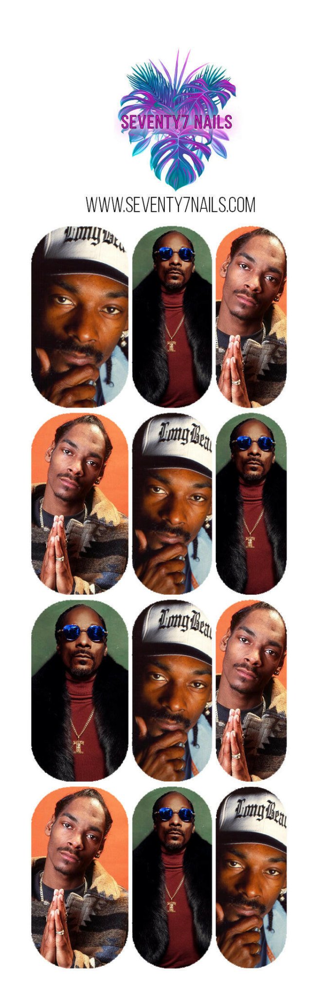 Waterslide Nail Decals - Snoop - Seventy7 Nail Decals