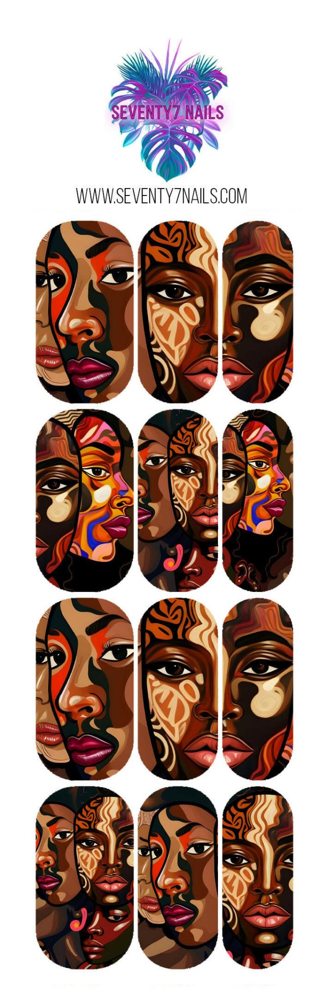 Waterslide Nail Decals - Warrior - Seventy7 Nail Decals