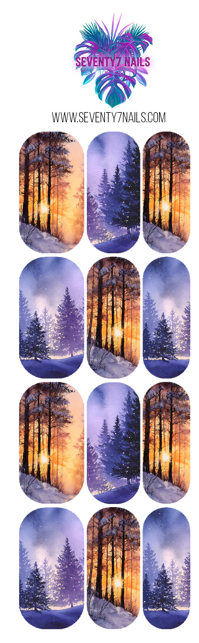 Waterslide Nail Decals - Twilight